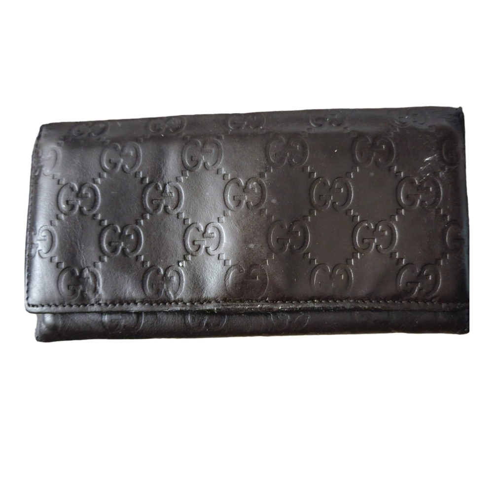 Gucci Guccisimo Long Brown pre loved leather Wallet